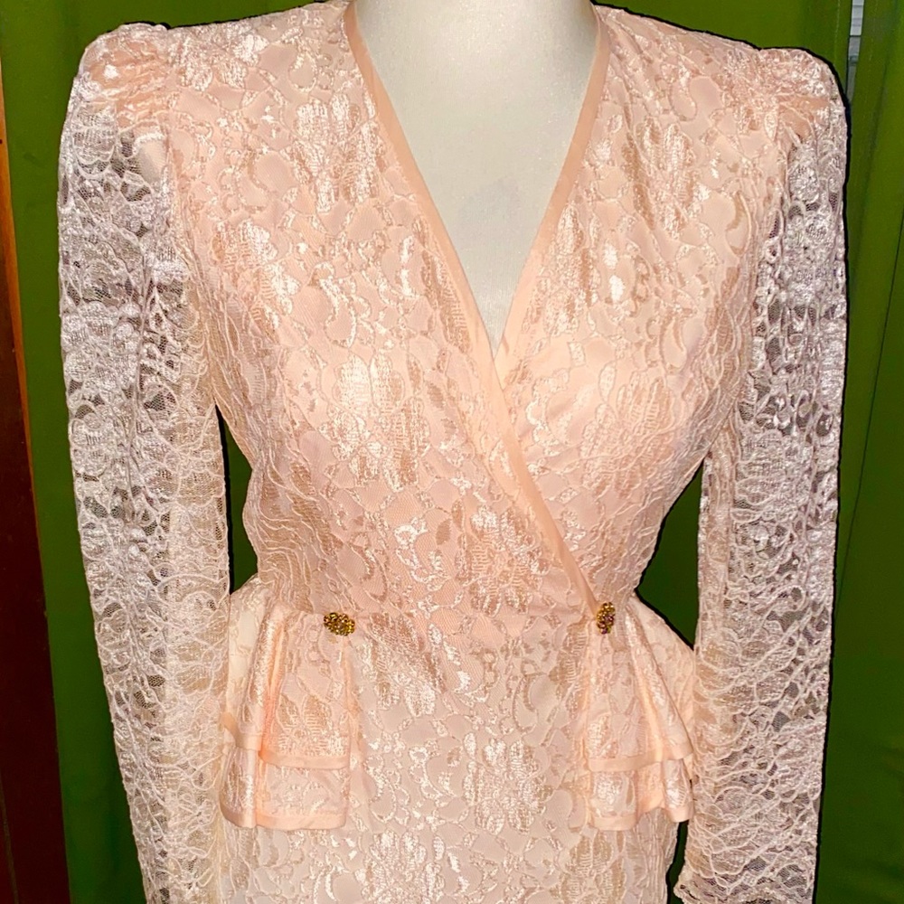 Vintage LESLIE FAY EVENING dress / size 12